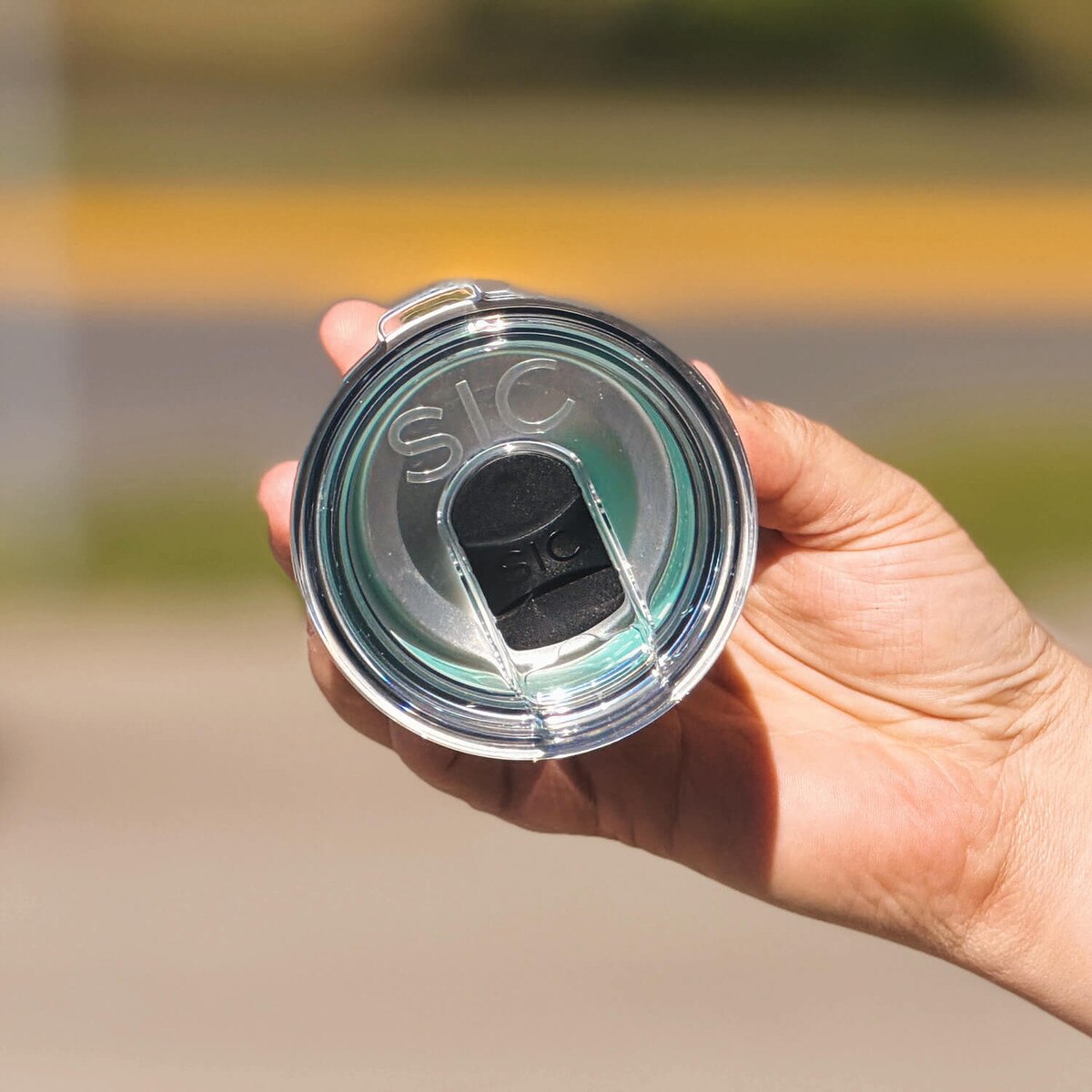 ISU White Golf Dimple Tumbler 12-oz lid